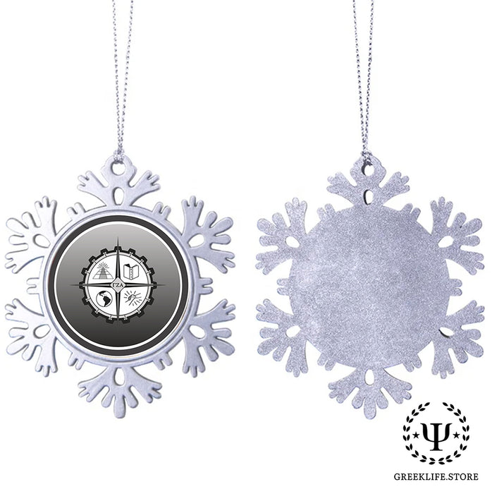 Gamma Zeta Alpha Christmas Ornament - Snowflake Metal