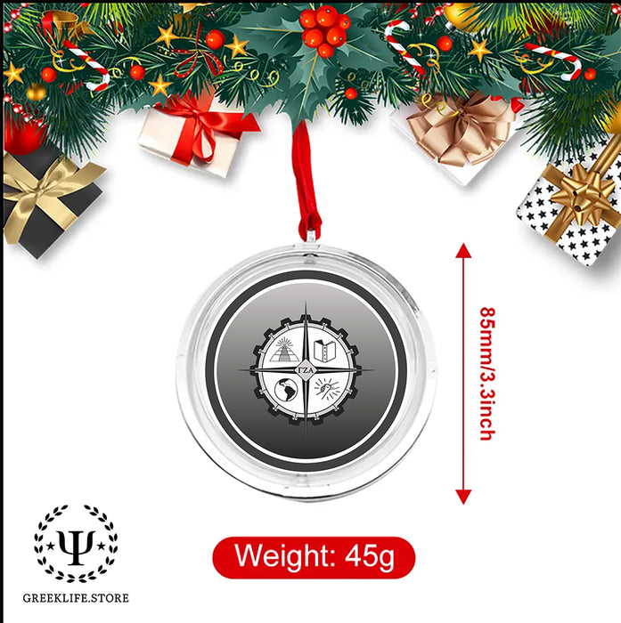 Gamma Zeta Alpha Christmas Reversible Flat Round Ornament