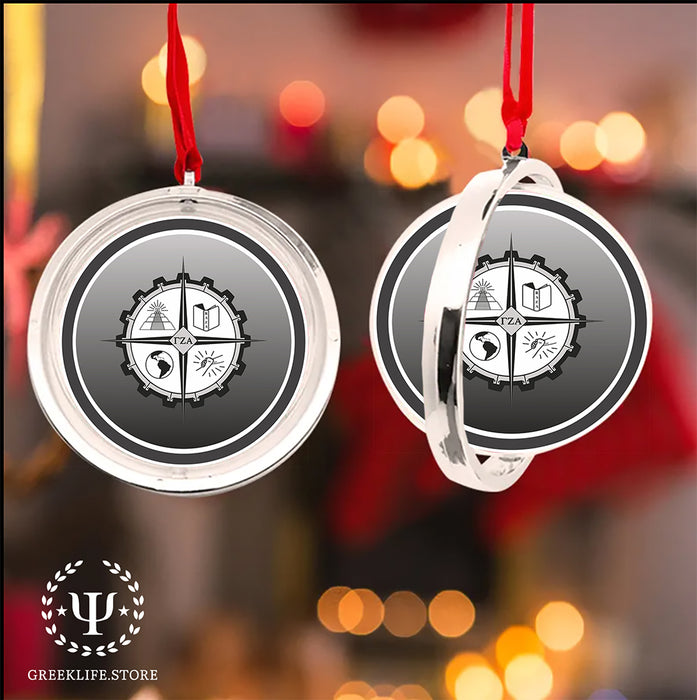 Gamma Zeta Alpha Christmas Reversible Flat Round Ornament