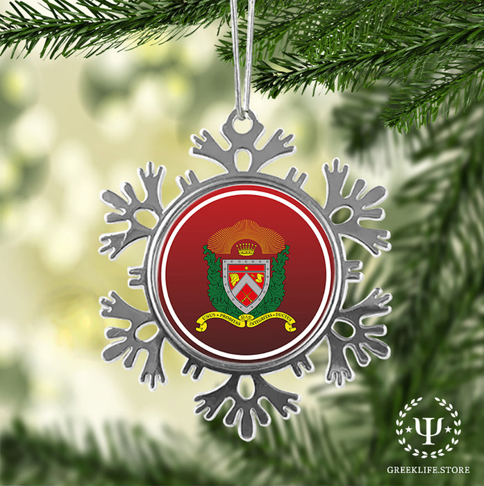 Omega Delta Phi Christmas Ornament - Snowflake Metal