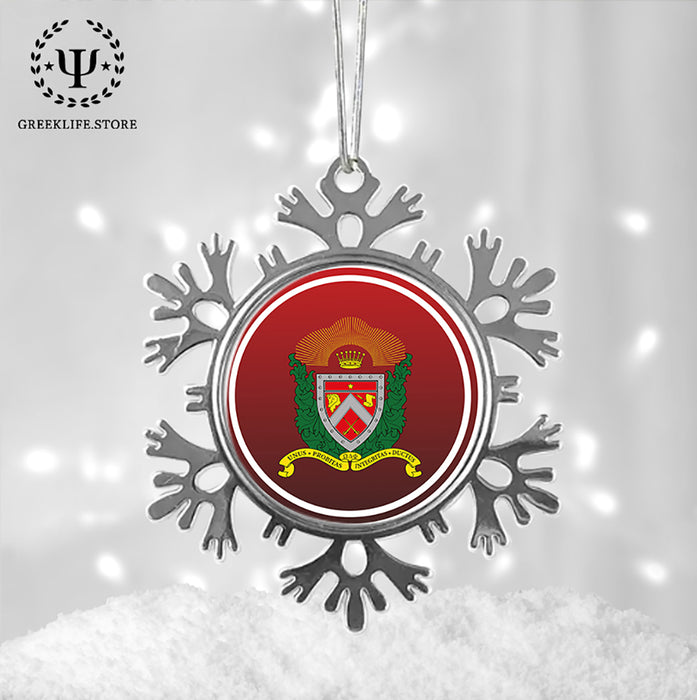 Omega Delta Phi Christmas Ornament - Snowflake Metal