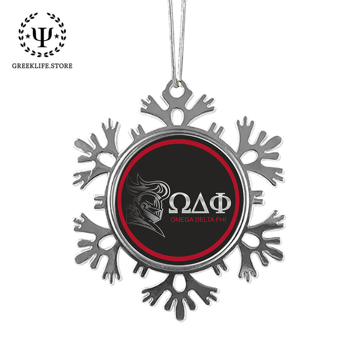 Omega Delta Phi Christmas Ornament - Snowflake Metal