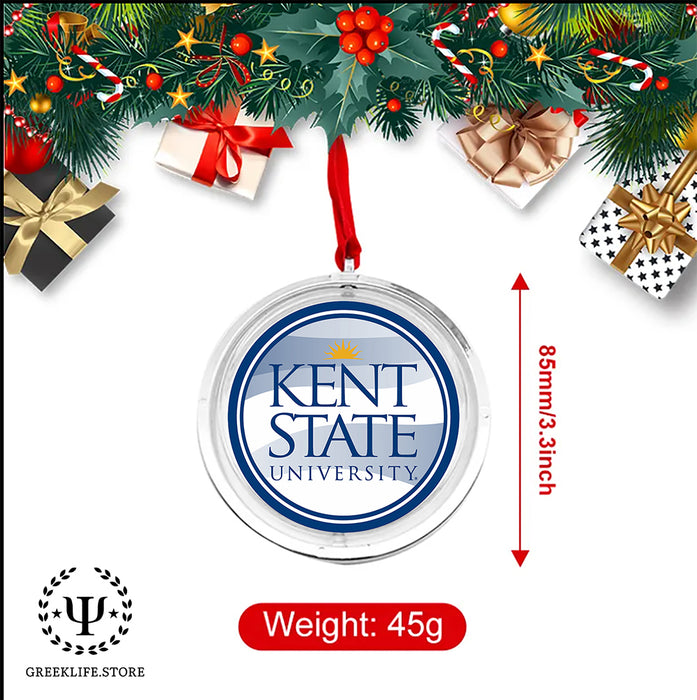 Kent State University Christmas Reversible Flat Round Ornament