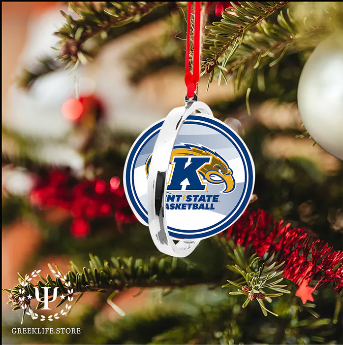 Kent State University Christmas Reversible Flat Round Ornament