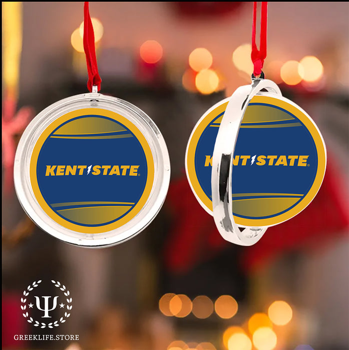 Kent State University Christmas Reversible Flat Round Ornament