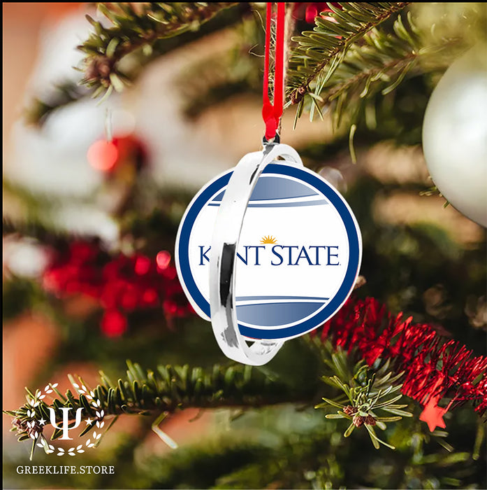 Kent State University Christmas Reversible Flat Round Ornament