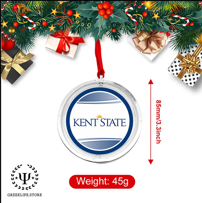 Kent State University Christmas Reversible Flat Round Ornament