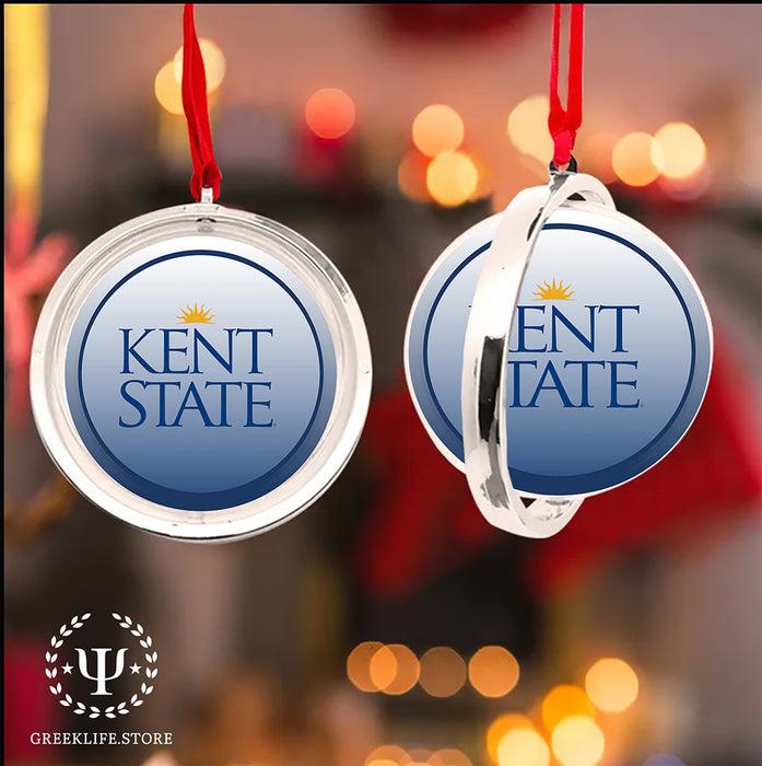 Kent State University Christmas Reversible Flat Round Ornament