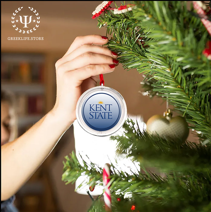 Kent State University Christmas Reversible Flat Round Ornament