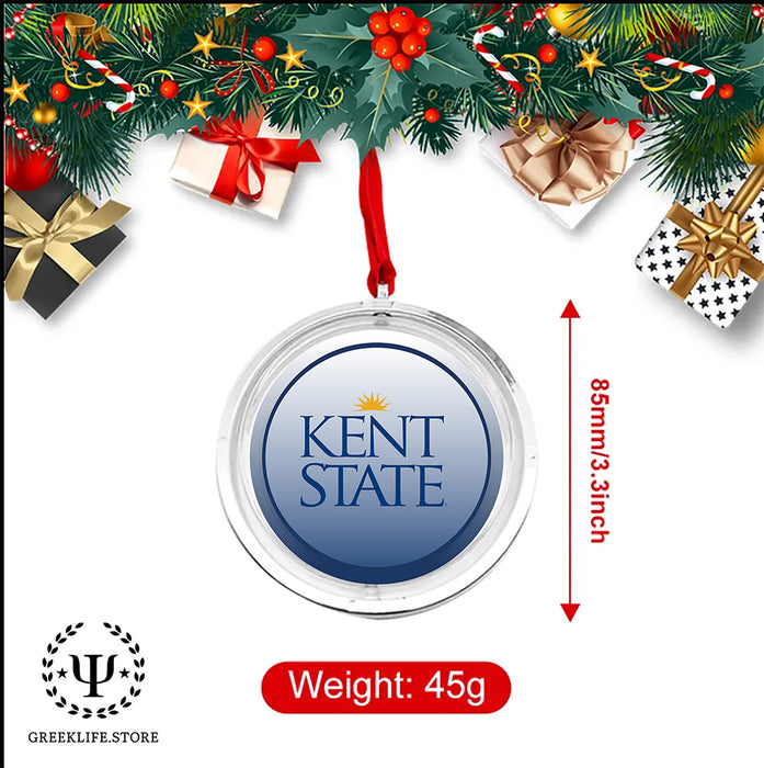 Kent State University Christmas Reversible Flat Round Ornament