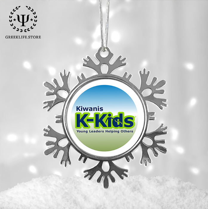 Kiwanis International Christmas Ornament - Snowflake Metal