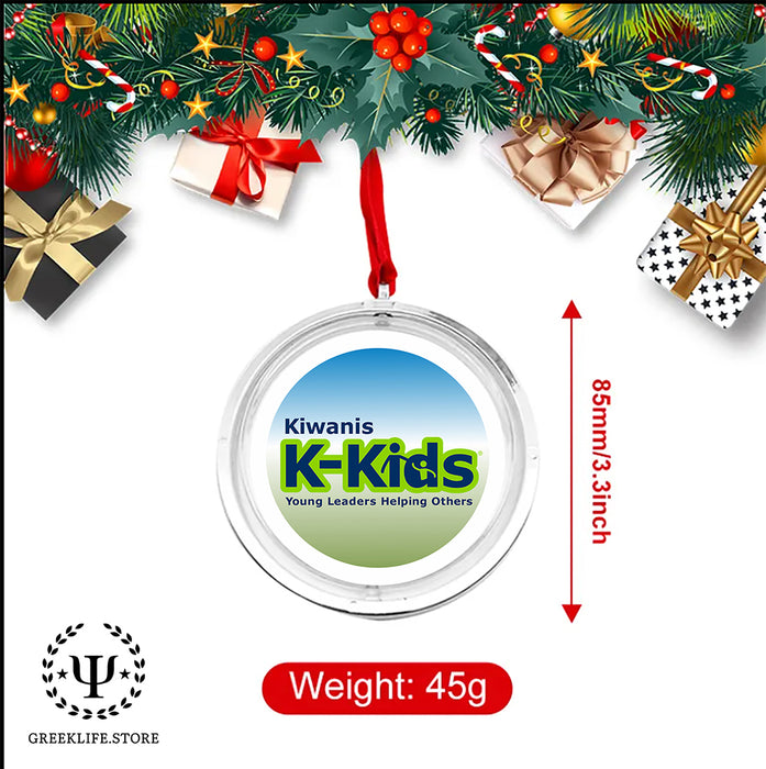 Kiwanis International Christmas Reversible Flat Round Ornament