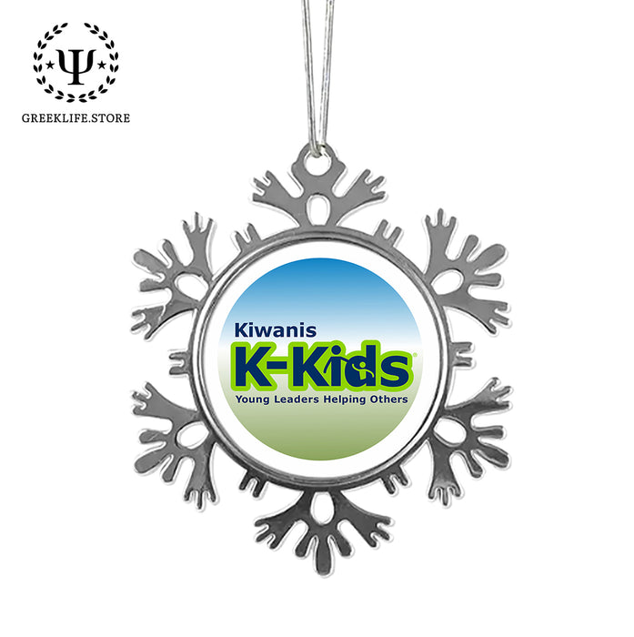 Kiwanis International Christmas Ornament - Snowflake Metal