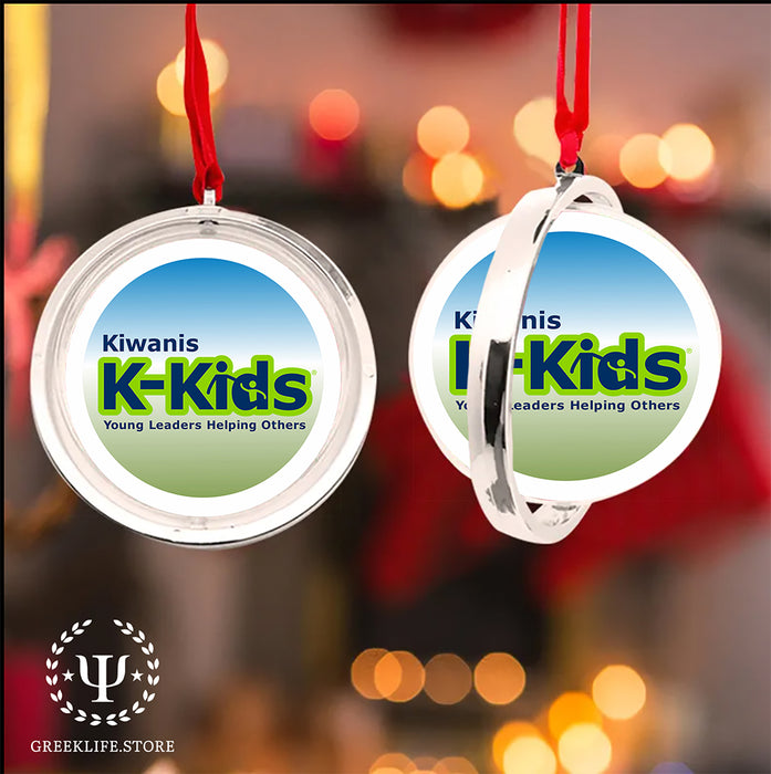 Kiwanis International Christmas Reversible Flat Round Ornament
