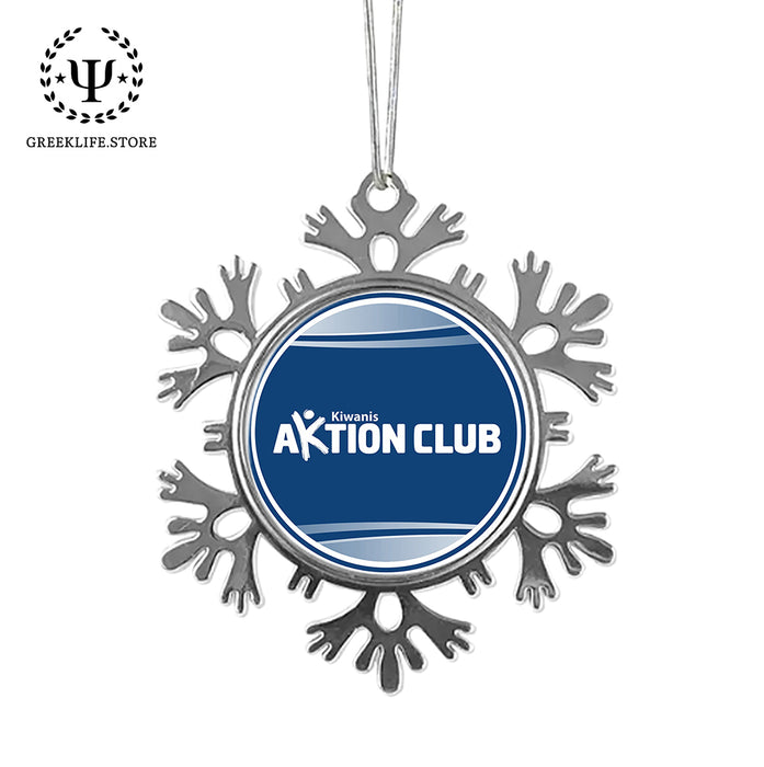 Kiwanis International Christmas Ornament - Snowflake Metal