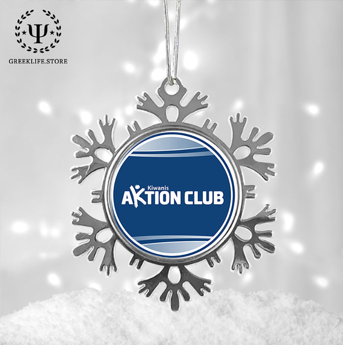 Kiwanis International Christmas Ornament - Snowflake Metal