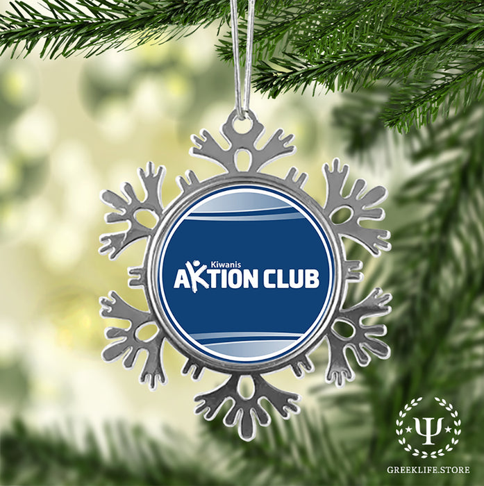 Kiwanis International Christmas Ornament - Snowflake Metal