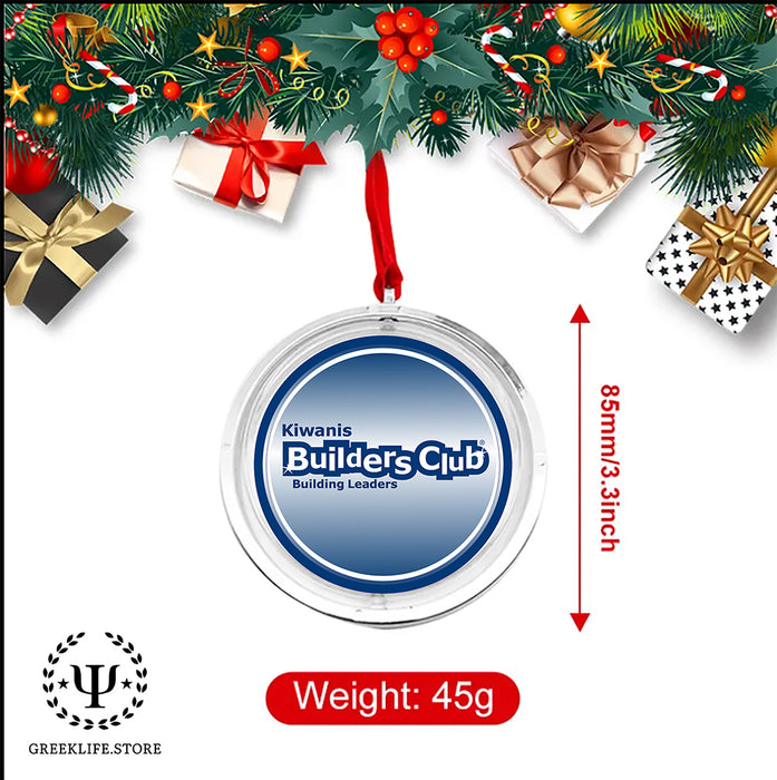 Kiwanis International Christmas Reversible Flat Round Ornament