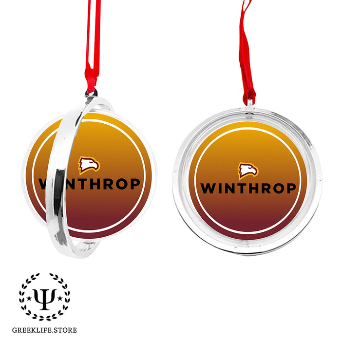 Winthrop University Christmas Reversible Flat Round Ornament