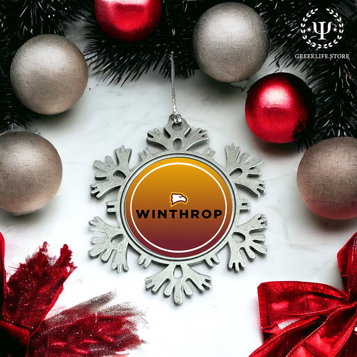 Winthrop University Christmas Ornament - Snowflake Metal