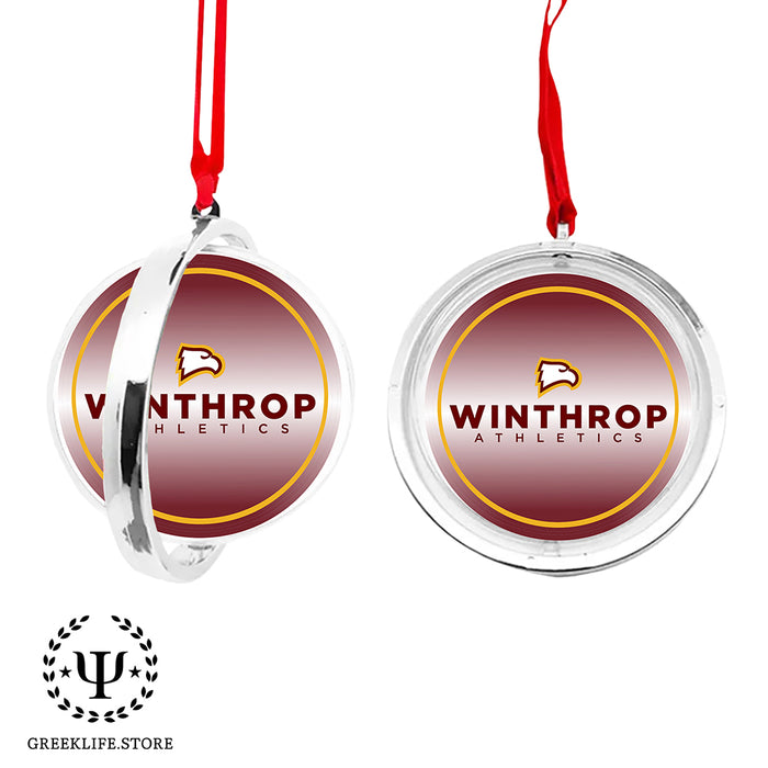 Winthrop University Christmas Reversible Flat Round Ornament