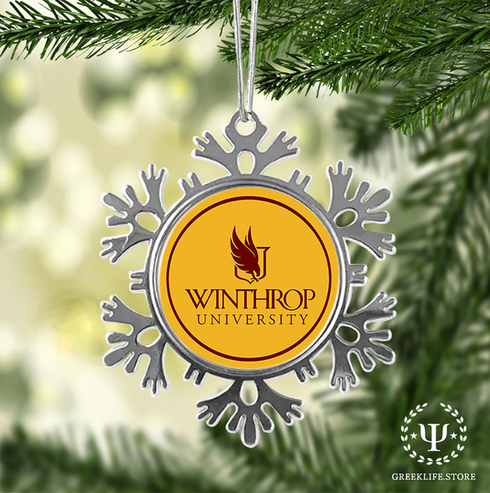 Winthrop University Christmas Ornament - Snowflake Metal