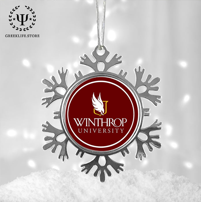 Winthrop University Christmas Ornament - Snowflake Metal