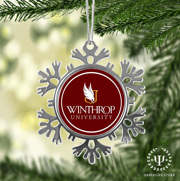 Winthrop University Christmas Ornament - Snowflake Metal