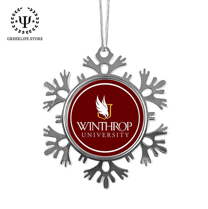 Winthrop University Christmas Ornament - Snowflake Metal