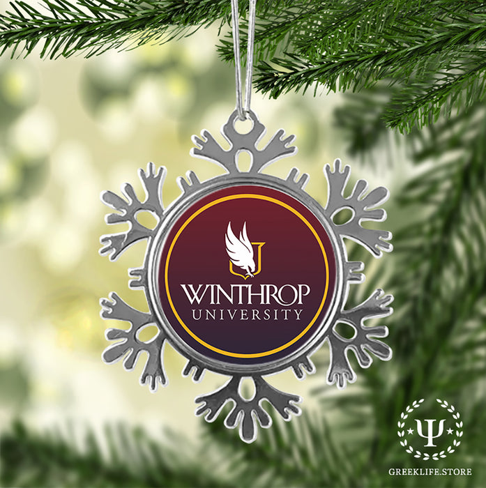 Winthrop University Christmas Ornament - Snowflake Metal