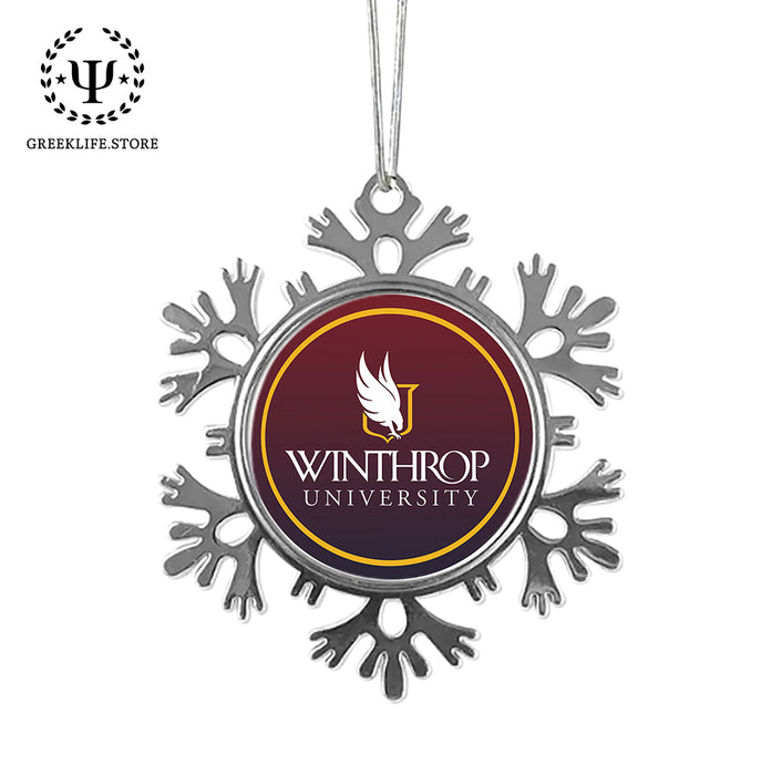 Winthrop University Christmas Ornament - Snowflake Metal