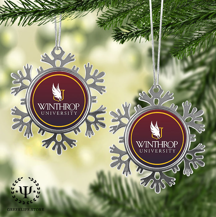 Winthrop University Christmas Ornament - Snowflake Metal