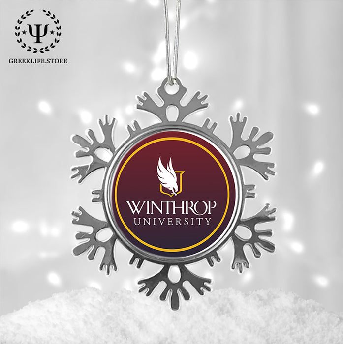 Winthrop University Christmas Ornament - Snowflake Metal