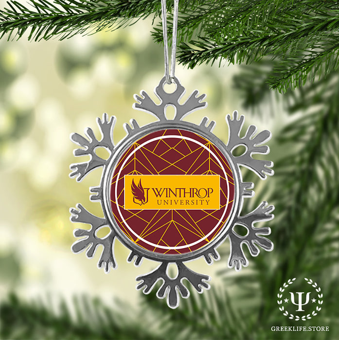 Winthrop University Christmas Ornament - Snowflake Metal