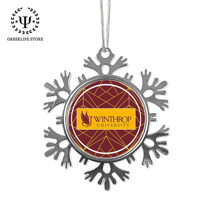 Winthrop University Christmas Ornament - Snowflake Metal