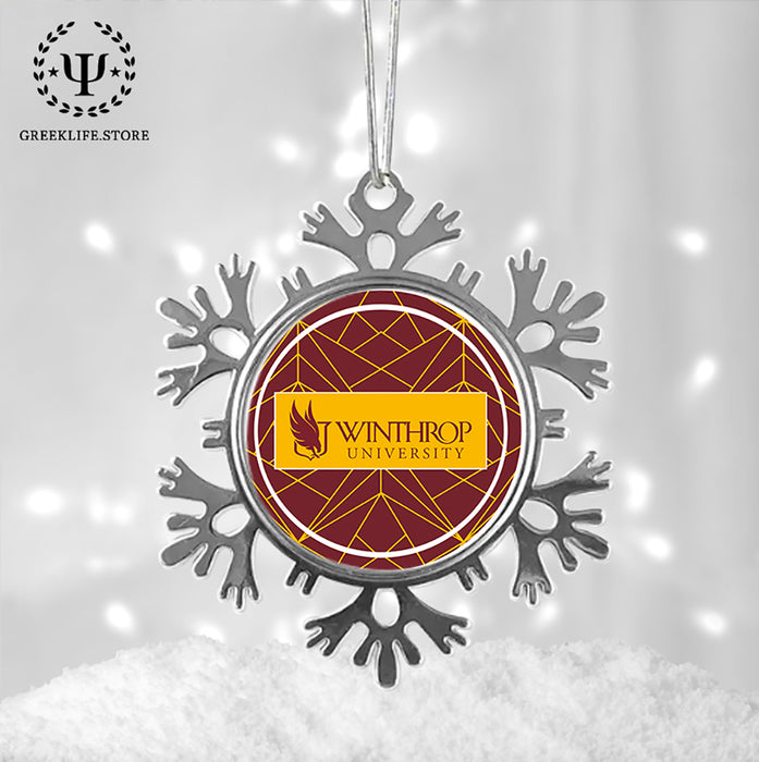 Winthrop University Christmas Ornament - Snowflake Metal