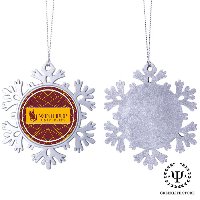 Winthrop University Christmas Ornament - Snowflake Metal