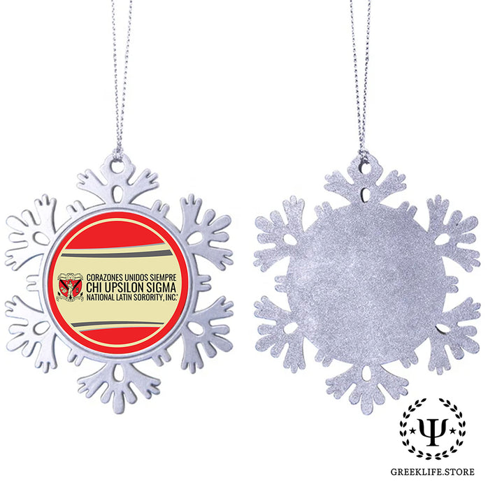 Chi Upsilon Sigma Christmas Ornament - Snowflake Metal