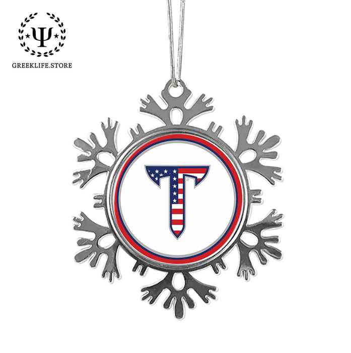 Troy University Christmas Ornament - Snowflake Metal