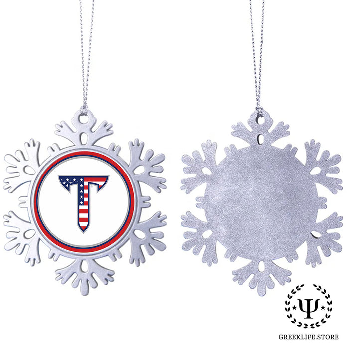Troy University Christmas Ornament - Snowflake Metal