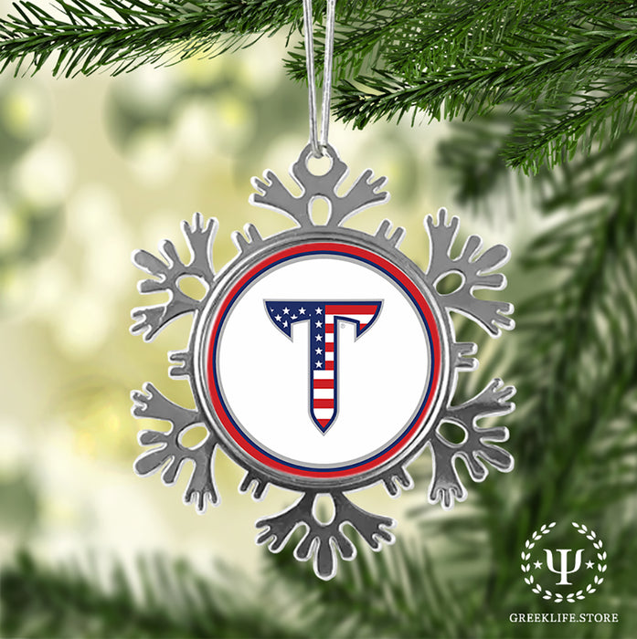 Troy University Christmas Ornament - Snowflake Metal