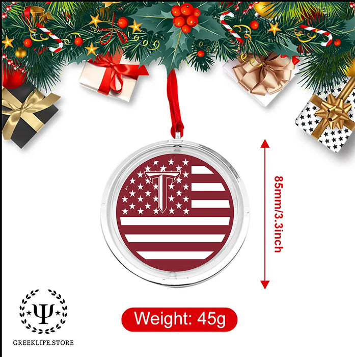 Troy University Christmas Reversible Flat Round Ornament