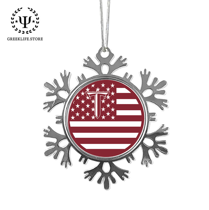 Troy University Christmas Ornament - Snowflake Metal