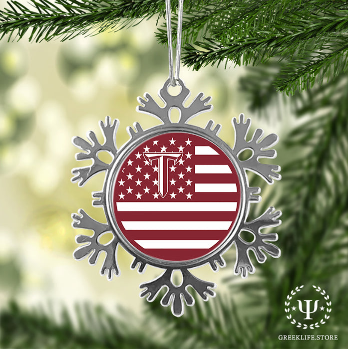 Troy University Christmas Ornament - Snowflake Metal