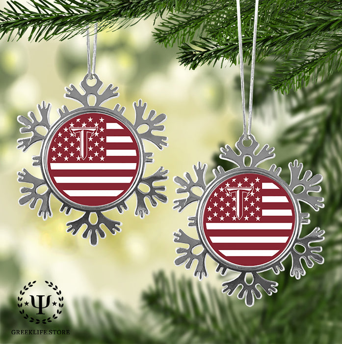 Troy University Christmas Ornament - Snowflake Metal