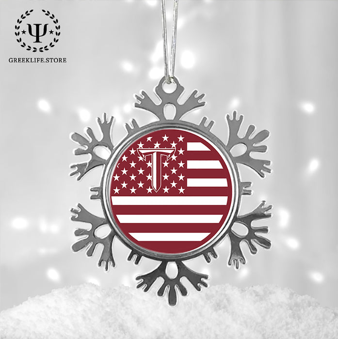 Troy University Christmas Ornament - Snowflake Metal