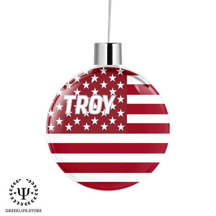 Troy University Christmas Ornament Flat Round