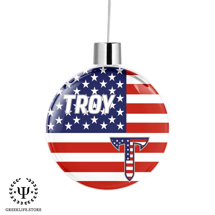 Troy University Christmas Ornament Flat Round