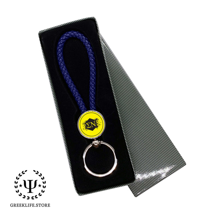 Sigma Nu Keychain Round