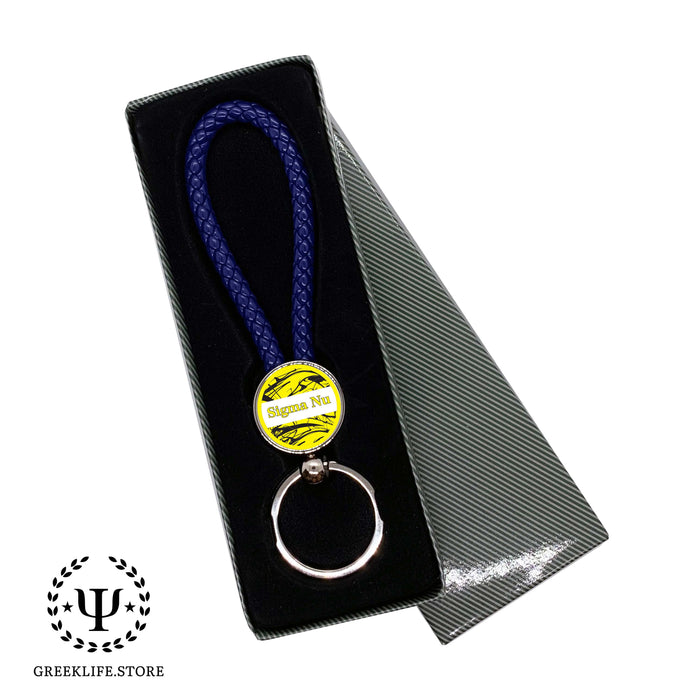 Sigma Nu Keychain Round